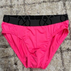 2xist Pink Athletic Briefs with Black Waistband